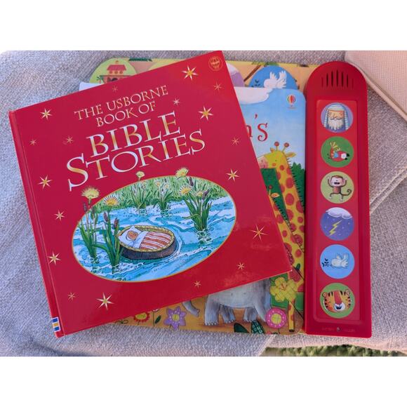 Book of Bible Stories W/CD & Noisy Noah's Ark Usborne Hardcover, Amery - Picture 1 of 7